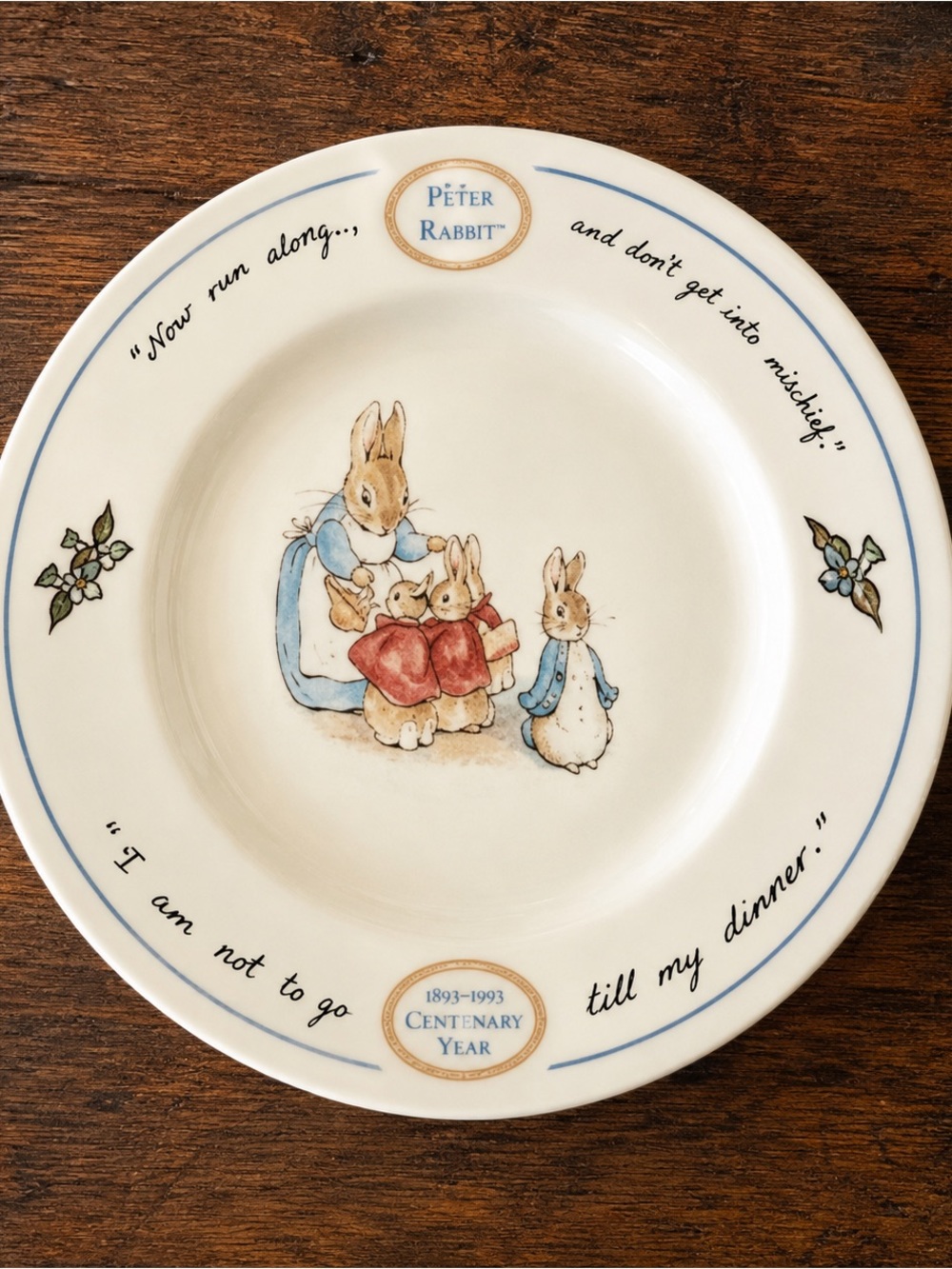 Peter Rabbit Ceramic Plate - Classic Illustration